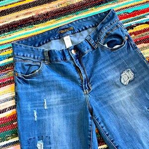 Maurice’s Distressed Patches Jeans-#1983+